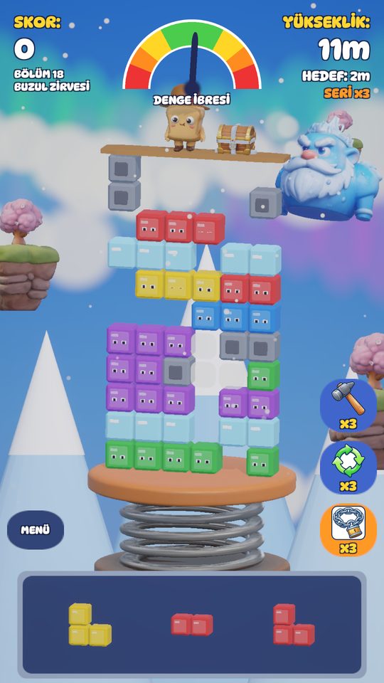 Gravity Blast: Buzul Zirvesi'nde Buz Devi boss bölümü