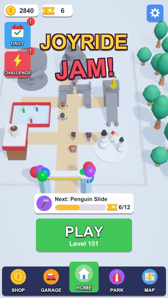 Joyride Jam: the snowy Winter Wonderland park